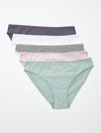 Lot de 5 culottes - unies et imprimées