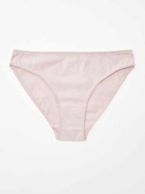 Lot de 5 culottes - unies et imprimées - Kiabi