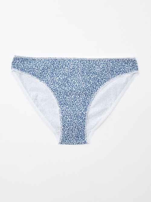 Lot de 5 culottes - unies et imprimées - Kiabi