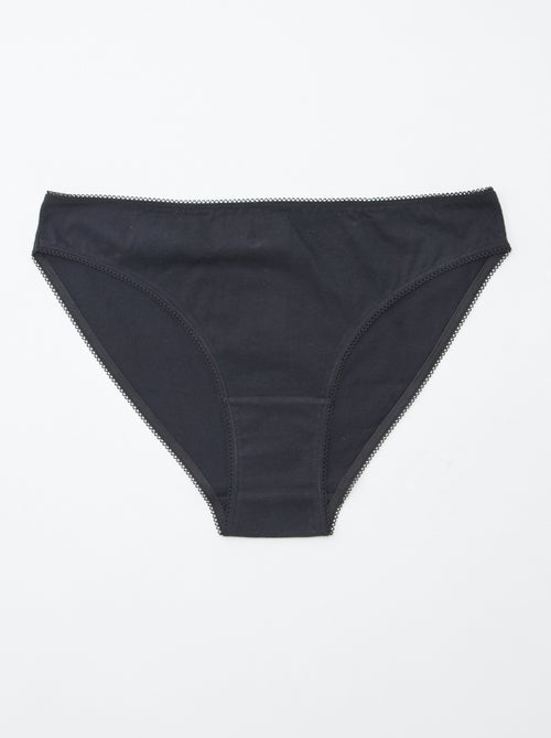 Lot de 5 culottes - unies et imprimées - Kiabi Lot de 5 culottes - unies et imprimées - Kiabi