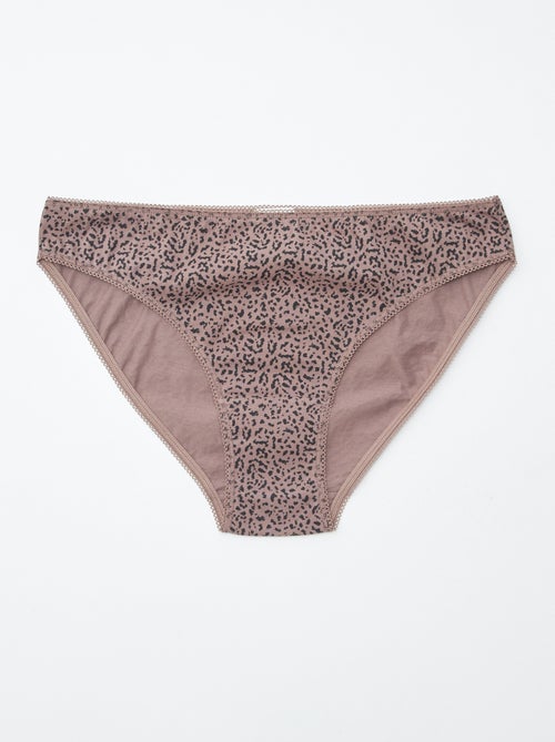 Lot de 5 culottes - unies et imprimées - Kiabi Lot de 5 culottes - unies et imprimées - Kiabi