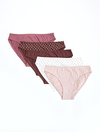 Lot de 5 culottes - unies et imprimées