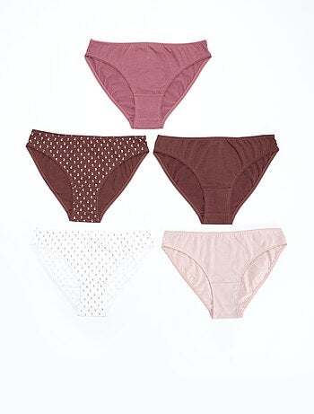Lot de 5 culottes - unies et imprimées