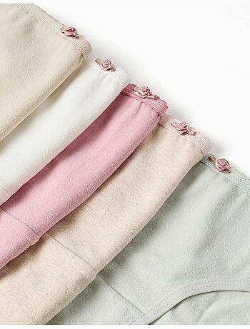 Lot de 5 culottes avec roses décoratives