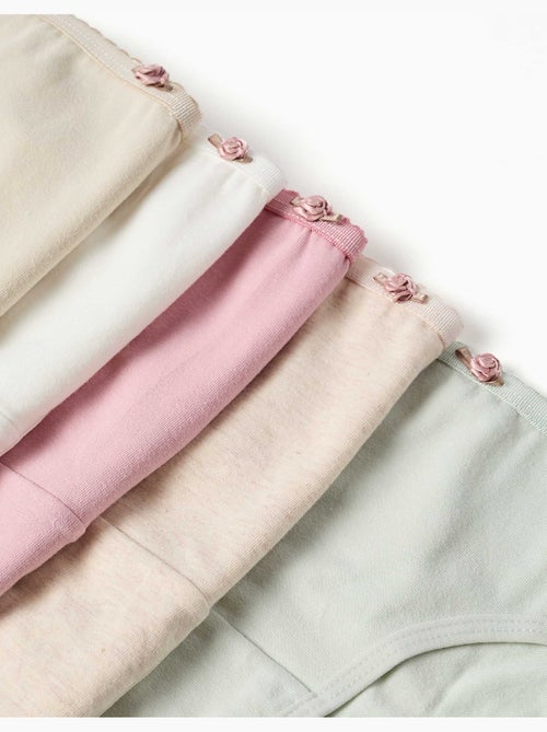 Lot de 5 culottes avec roses décoratives - Kiabi