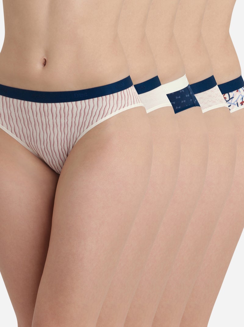 Lot de 5 culottes coton My Daily Confort Beige chiné - Kiabi