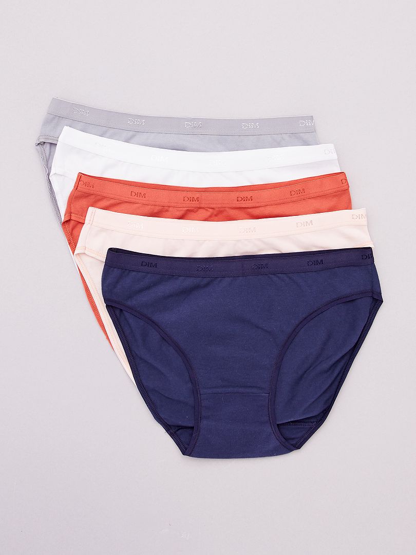 DIM Boxer Set di Boxer Les Pockets Ecodim x8 Donna, Nero/Bianco/Grigio/Pelle, M