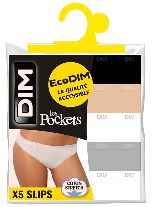 Lot de 5 culottes coton stretch Les Pockets 'DIM' - Kiabi