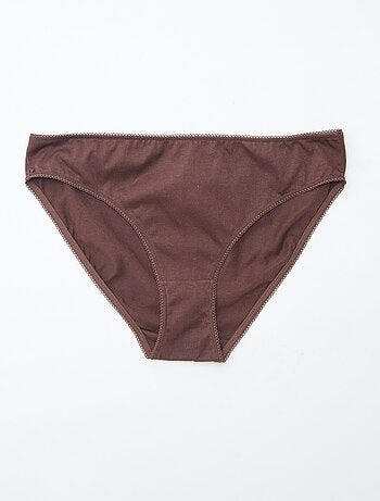 Lot de 5 culottes coton uni