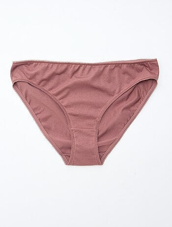 Lot de 5 culottes coton uni