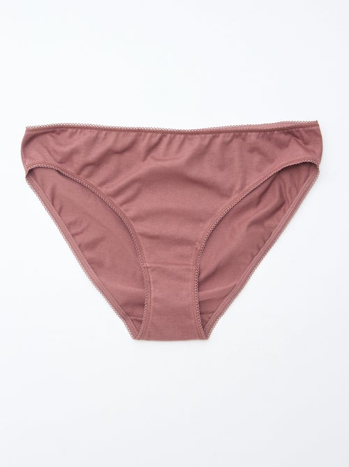 Lot de 5 culottes coton uni - Kiabi
