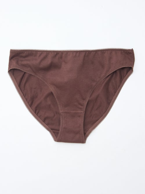 Lot de 5 culottes coton uni - Kiabi