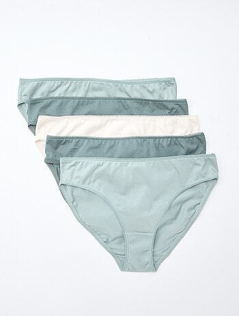 Lot de 5 culottes coton uni