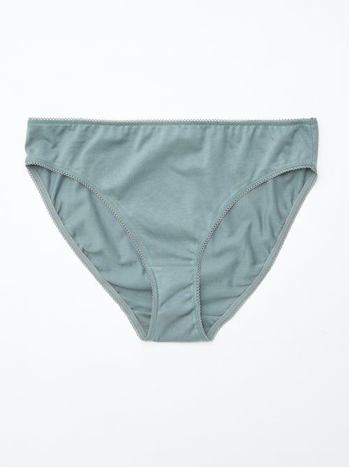 Lot de 5 culottes coton uni - Kiabi