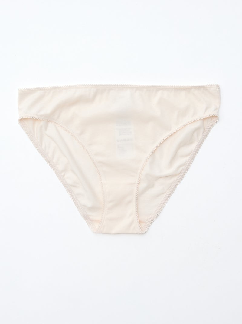 Lot de 5 culottes coton uni Vert - Kiabi