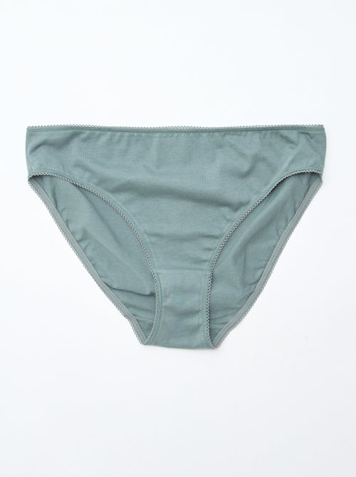 Lot de 5 culottes coton uni - Kiabi