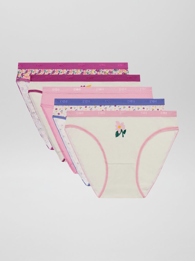 Lot de 5 culottes 'Dim' BL IMP ARV - Kiabi