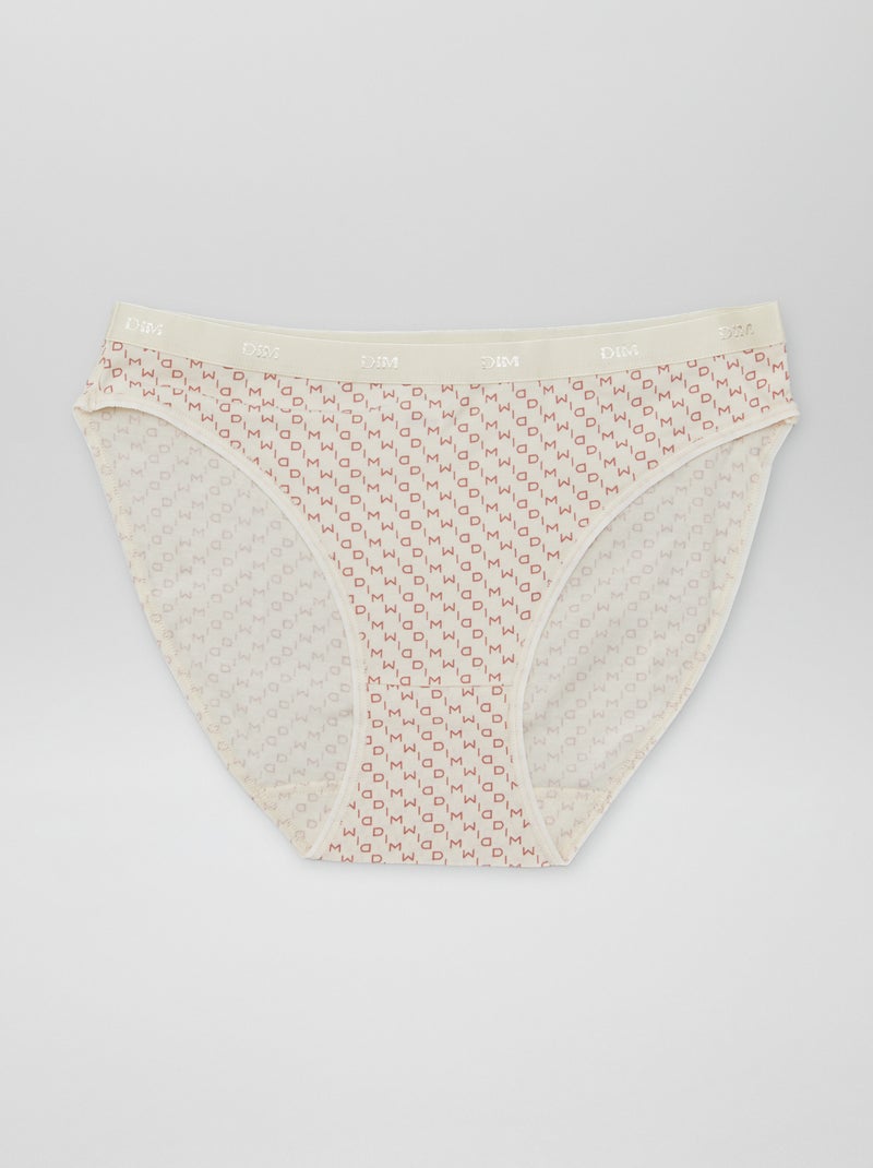 Lot de 5 culottes 'DIM' en coton stretch Marron - Kiabi