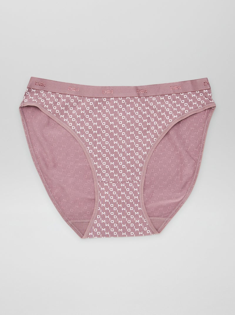 Lot de 5 culottes 'DIM' en coton stretch Marron - Kiabi