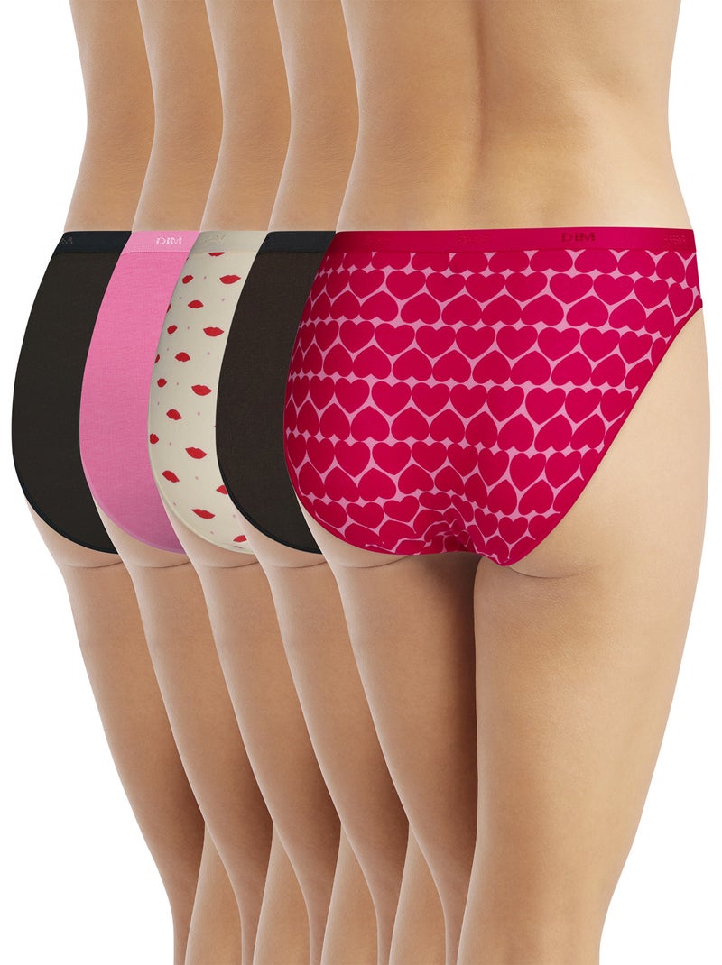 Lot de 5 culottes 'DIM' Rose - Kiabi