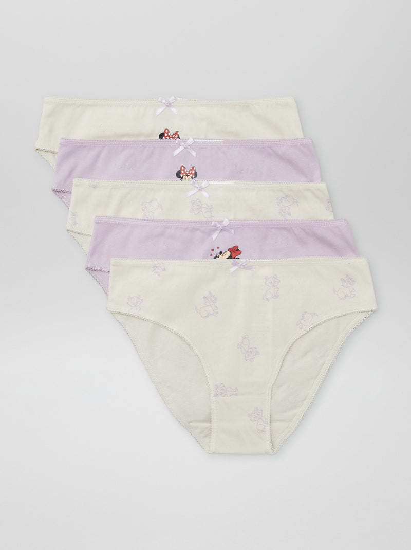 Lot de 5 culottes 'Disney' Violet - Kiabi