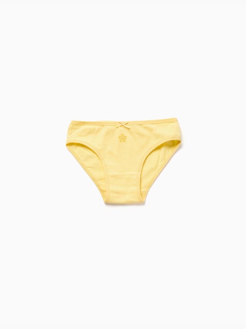 Lot de 5 culottes en coton à imprimés et nœuds - Kiabi