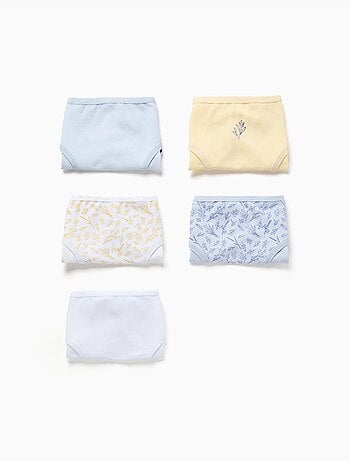 Lot de 5 culottes en coton à imprimés floraux