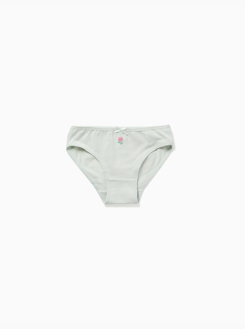 Lot de 5 culottes en coton avec fleurs - Kiabi