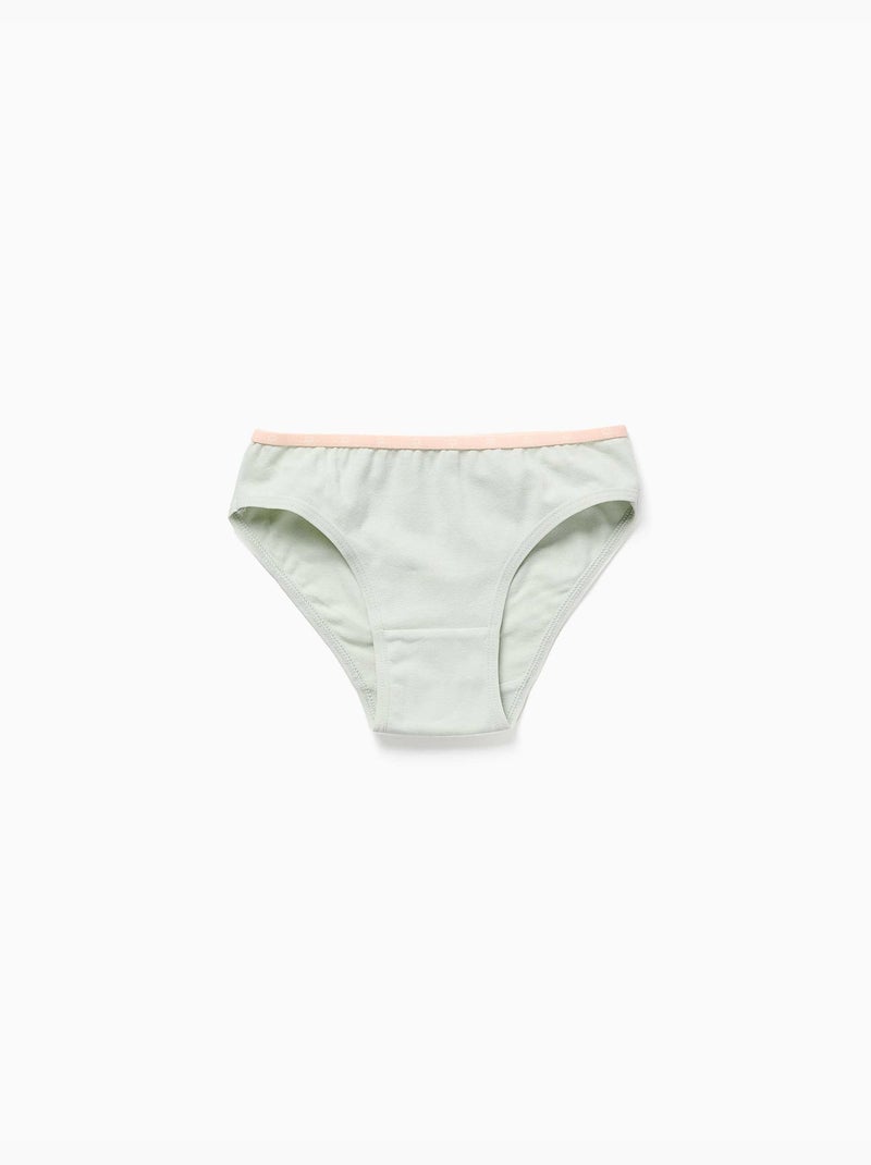 Lot de 5 culottes en coton avec fleurs/pois Rose/Jaune - Kiabi