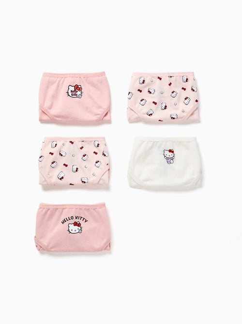Lot de 5 culottes en coton avec imprimés hello kitty - Kiabi