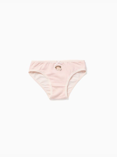 Lot de 5 culottes en coton avec imprimés jessie - Kiabi