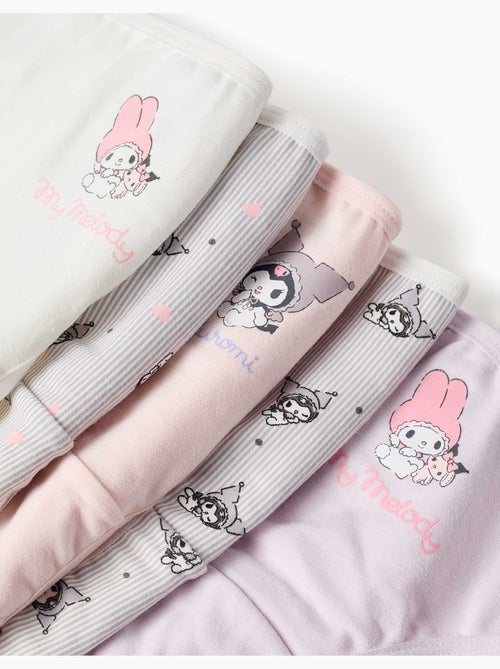 Lot de 5 culottes en coton avec imprimés kuromi - Kiabi