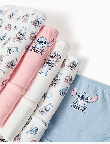 Lot de 5 culottes en coton avec imprimés Stitch