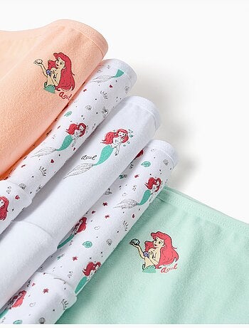 Lot de 5 culottes en coton avec la Petite Sirène
