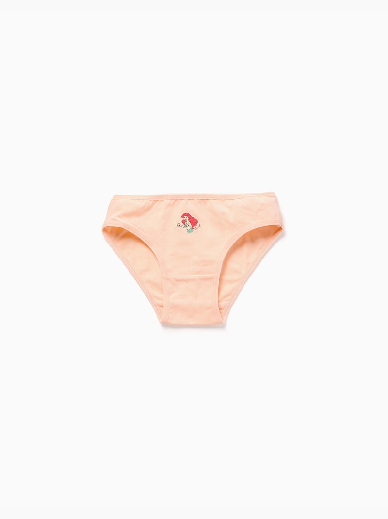 Lot de 5 culottes en coton avec la Petite Sirène Orange corail - Kiabi