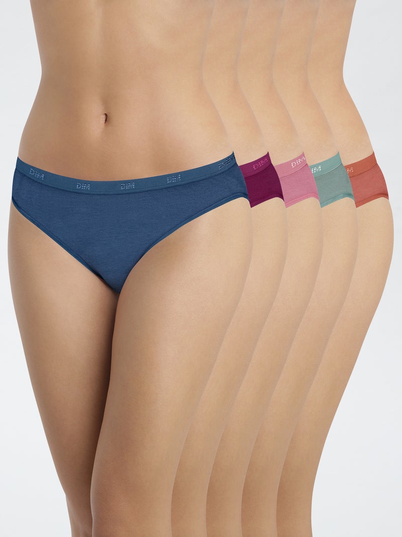 Lot de 5 culottes en coton 'DIM' Rose - Kiabi