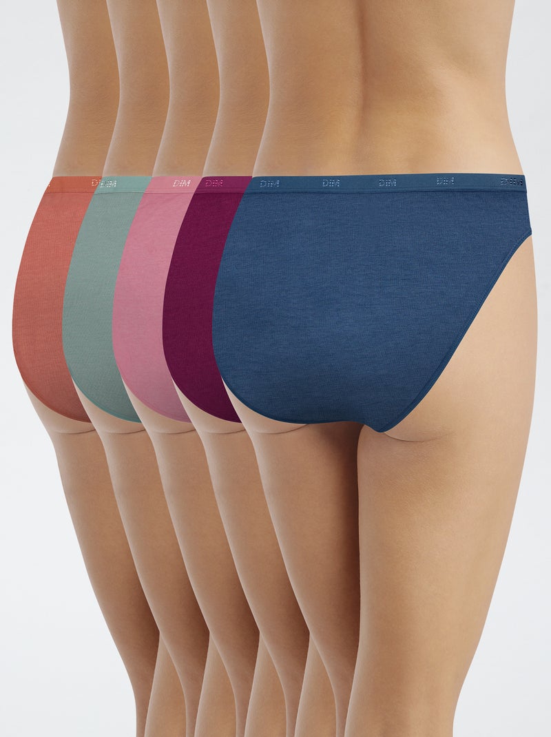 Lot de 5 culottes en coton 'DIM' Rose - Kiabi