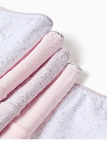 Lot de 5 culottes en coton unies/à fleurs