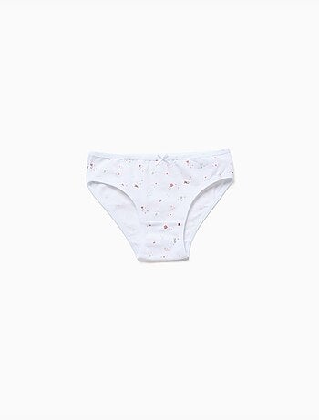 Lot de 5 culottes en coton unies/à fleurs