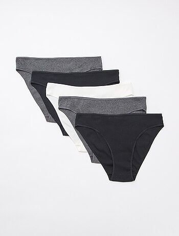 Lot de 5 culottes en maille côtelée