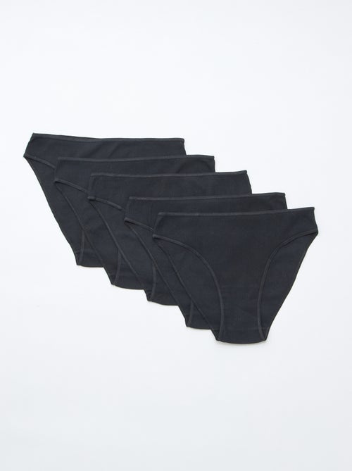 Lot de 5 culottes en maille côtelée - Kiabi Lot de 5 culottes en maille côtelée - Kiabi