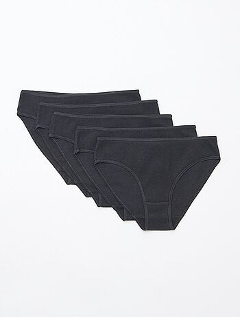 Lot de 5 culottes en maille côtelée