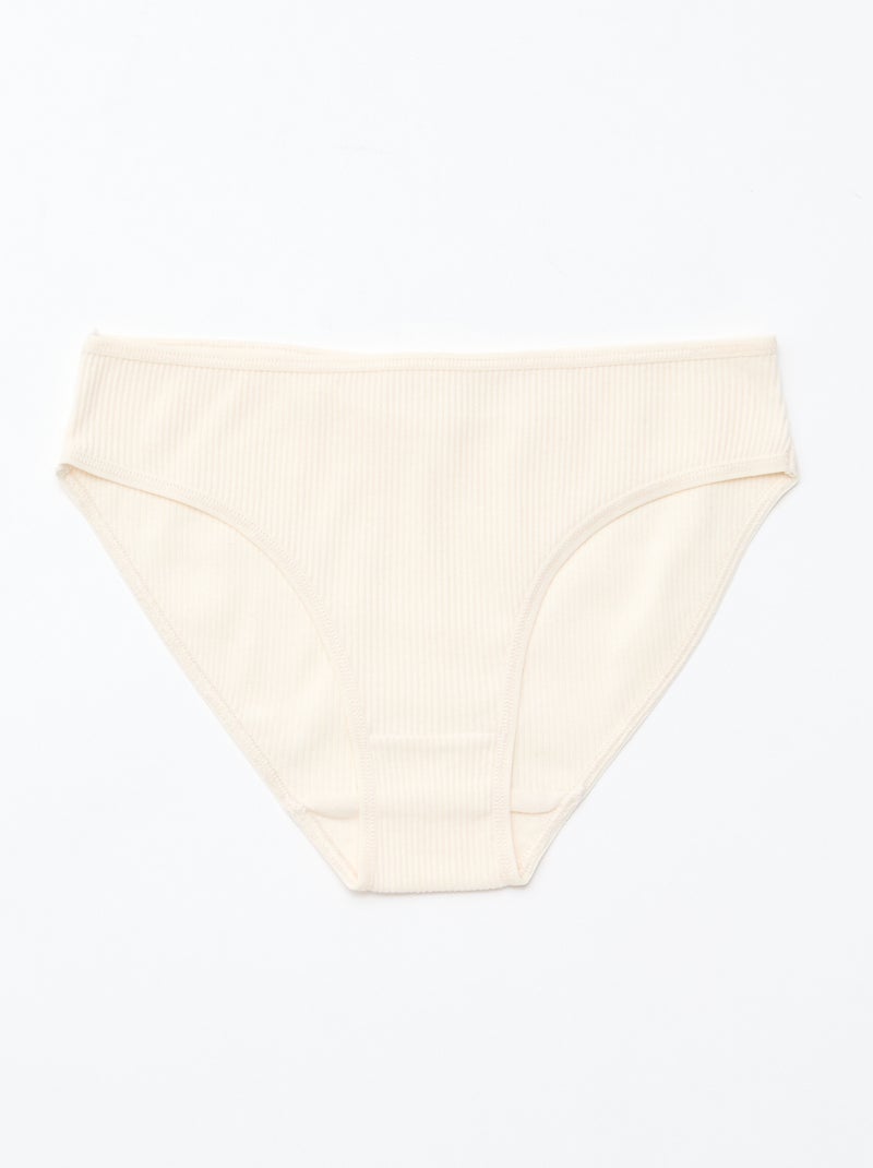 Lot de 5 culottes en maille côtelée Rose - Kiabi