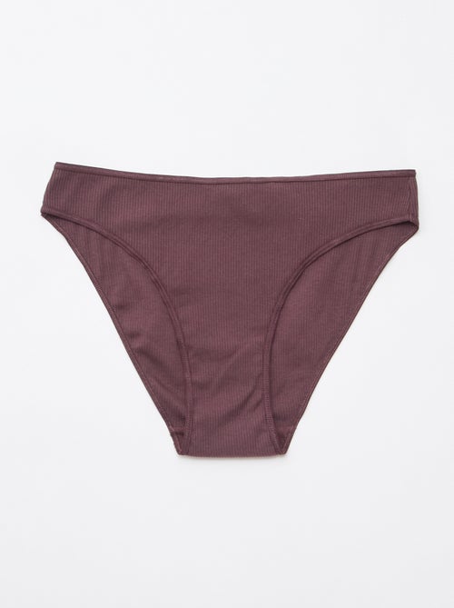 Lot de 5 culottes en maille côtelée - Kiabi Lot de 5 culottes en maille côtelée - Kiabi