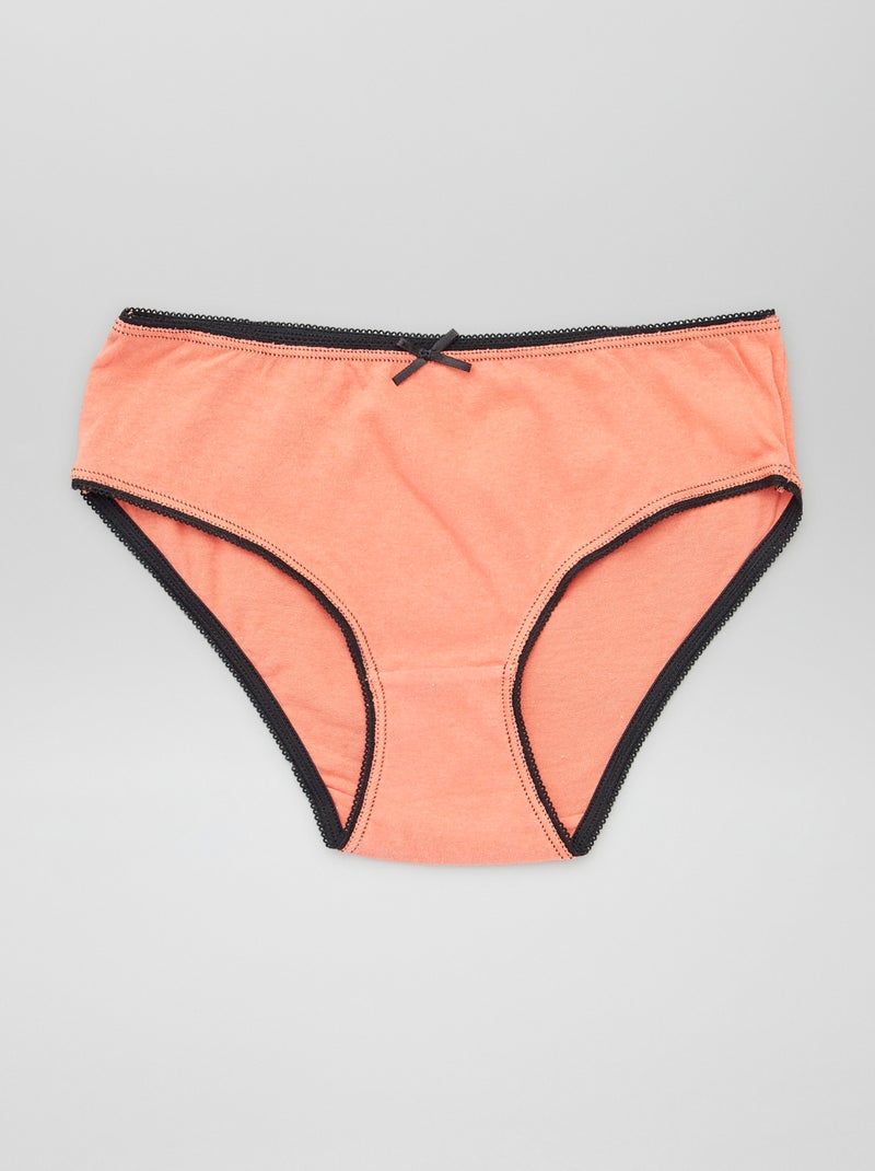 Lot de 5 culottes en maille jersey Corail - Kiabi