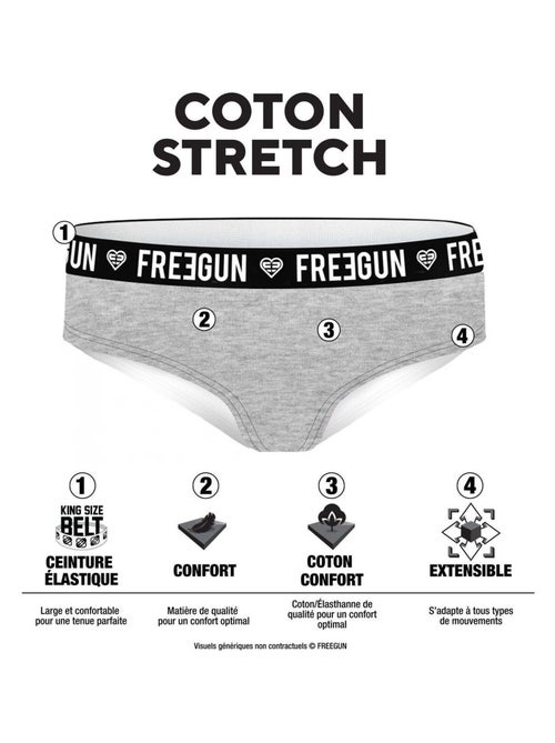 Lot de 5 culottes femme en coton Ethnik Freegun - Kiabi