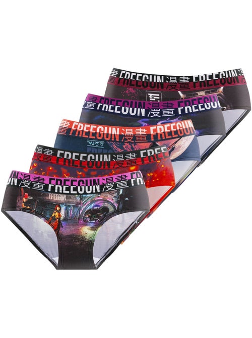 Lot de 5 culottes femme Fantasy Freegun - Kiabi
