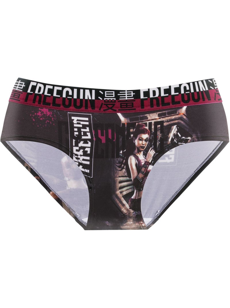 Lot de 5 culottes femme Fantasy Freegun Violet - Kiabi