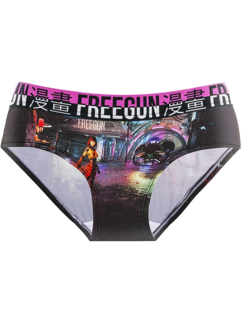 Lot de 5 culottes femme Fantasy Freegun Violet - Kiabi