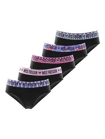 Lot de 5 culottes fille en coton Ethnik Freegun